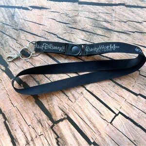 Disney World Black Lanyard 25”